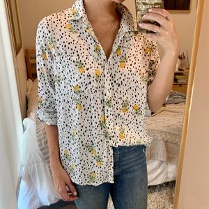 Pineapple button down shirt